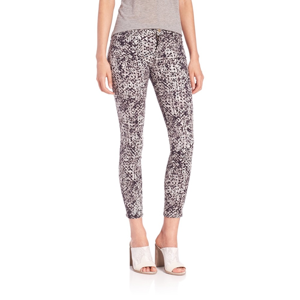 J Brand Black White Capri Jeans 26